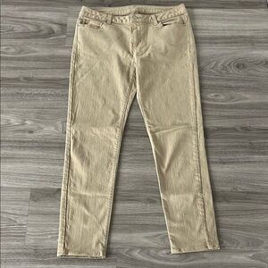 Michael Kors Women's Cropped Beige Stretch Jeans Size 8